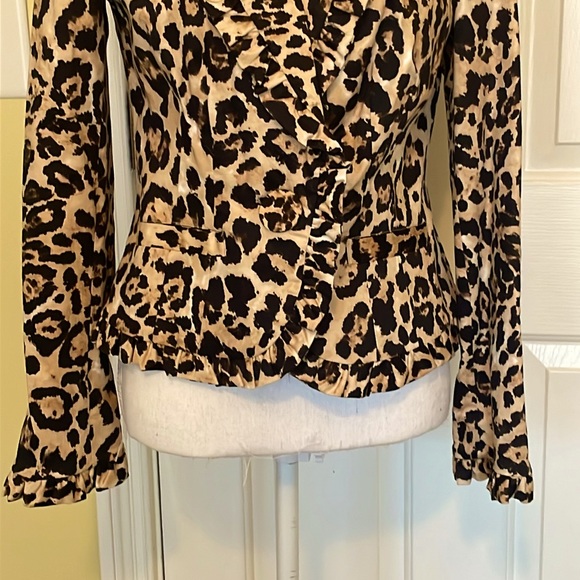 Musette Vintage Leopard Print Jacket Trimmed in Ruffles - Picture 3 of 11